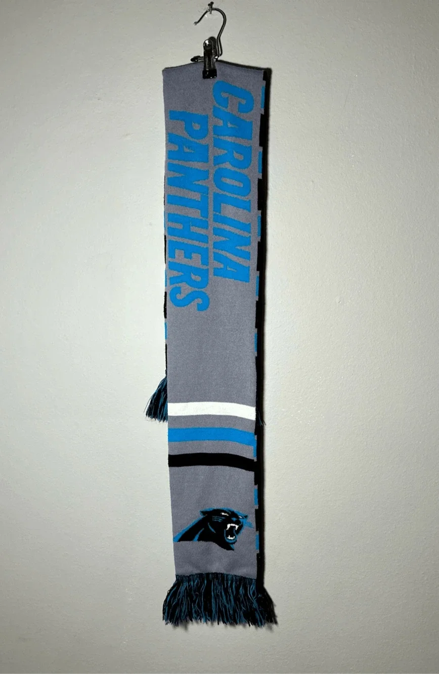 Carolina Panthers NFL Gray, Blue & Black Scarf